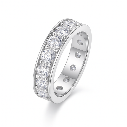 MOISSANITE FULL ETERNITY BAND (4mm)