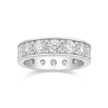 MOISSANITE FULL ETERNITY BAND (4mm)
