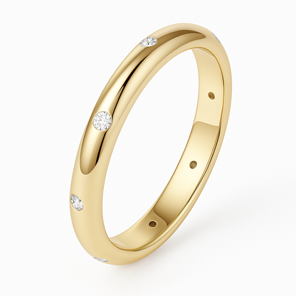 MOISSANITE WEDDING BAND (3mm)