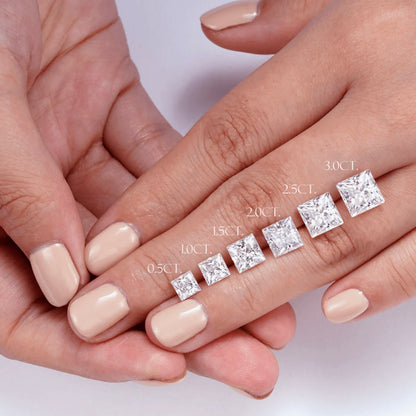 PRINCESS CUT SOLITAIRE MOISSANITE ENGAGEMENT RING