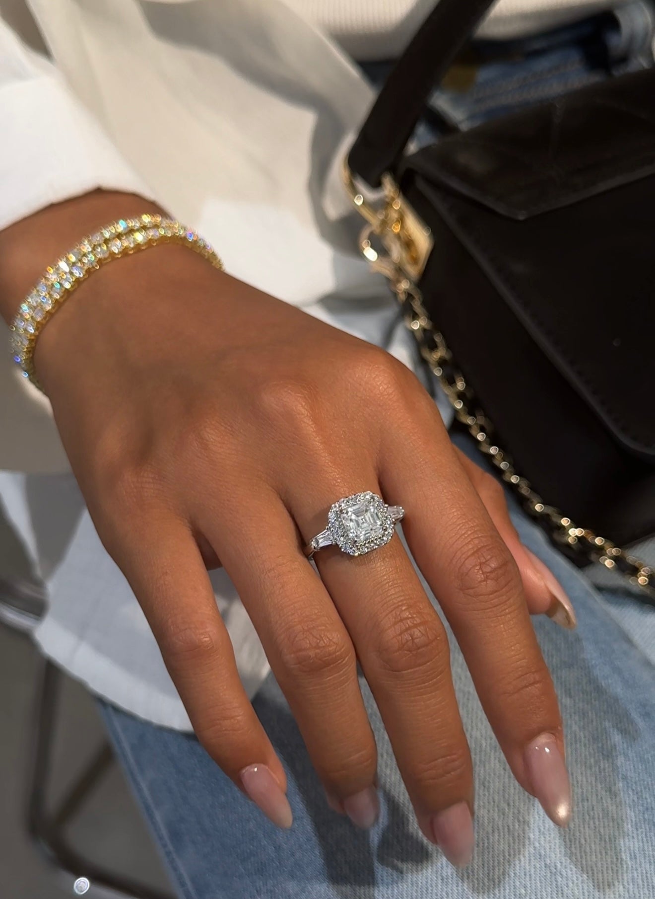 ASSCHER CUT MOISSANITE ENGAGEMENT RING (2 Carat)
