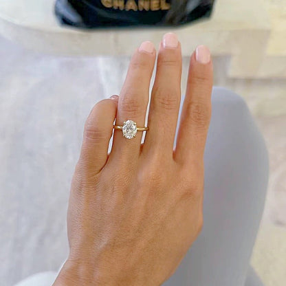 OVAL CUT SOLITAIRE MOISSANITE ENGAGEMENT RING