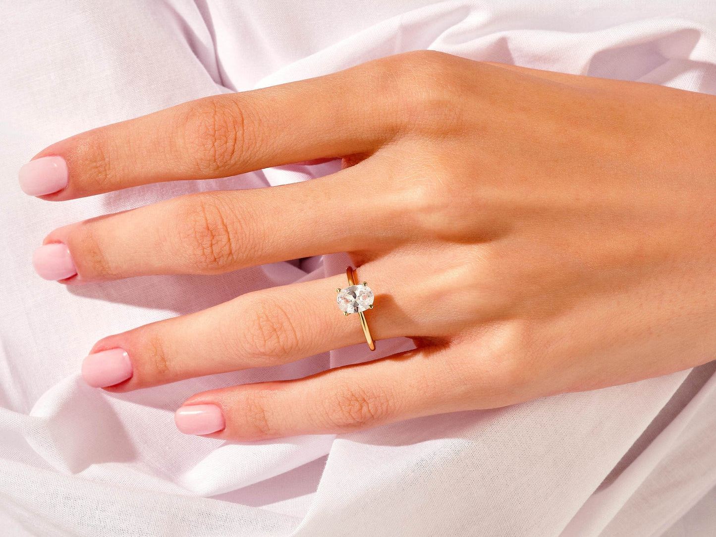 OVAL CUT SOLITAIRE MOISSANITE ENGAGEMENT RING