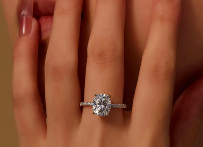 OVAL CUT SOLITAIRE MOISSANITE ENGAGEMENT RING