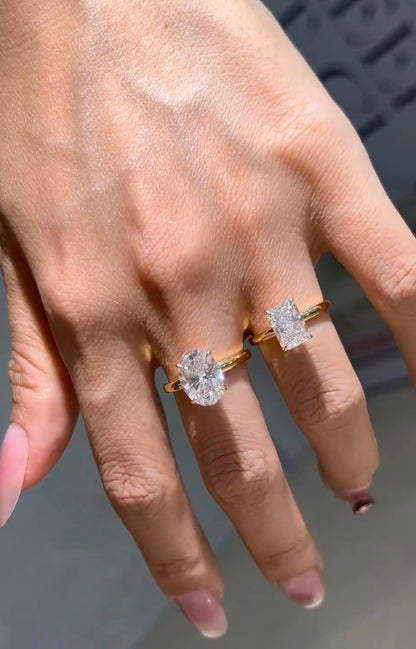 RADIANT CUT SOLITAIRE MOISSANITE ENGAGEMENT RING