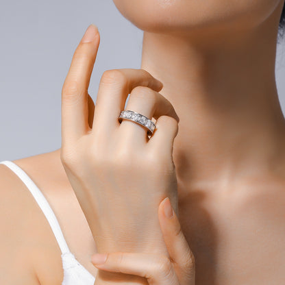 MOISSANITE FULL ETERNITY BAND (4mm)