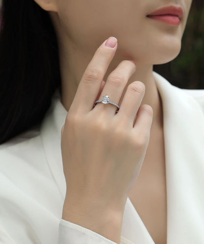 PEAR CUT SOLITAIRE MOISSANITE ENGAGEMENT RING (1.5 Carat)
