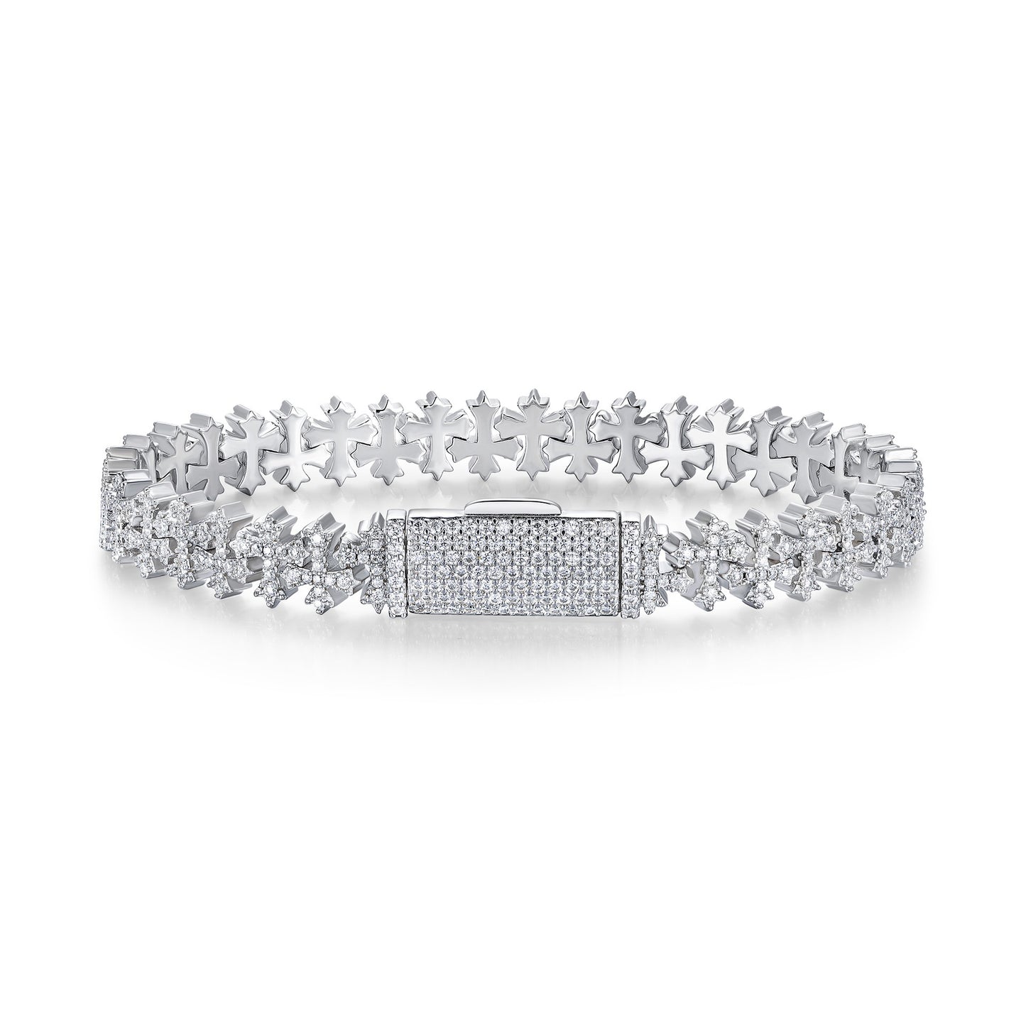 The Cross Moissanite Bracelet (8.5mm)