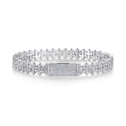 The Cross Moissanite Bracelet (8.5mm)