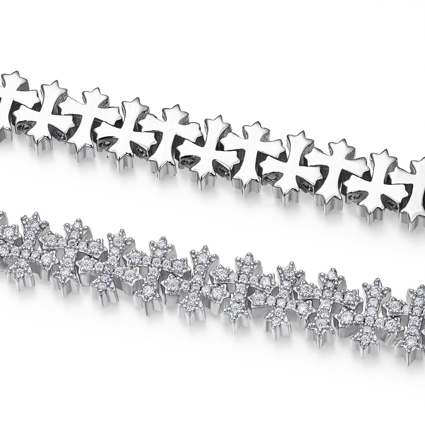 The Cross Moissanite Bracelet (8.5mm)