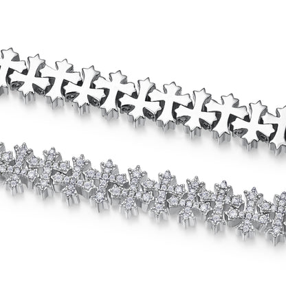 The Cross Moissanite Bracelet (8.5mm)