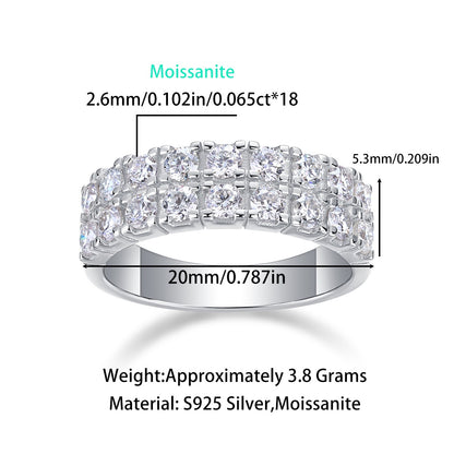 MOISSANITE HALF ETERNITY BAND (5.3mm)
