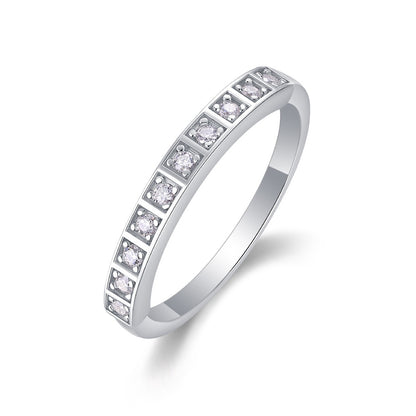 MOISSANITE HALF ETERNITY BAND (2mm)