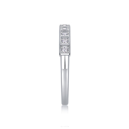 MOISSANITE HALF ETERNITY BAND (2mm)