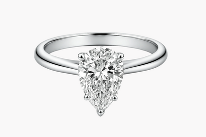 PEAR CUT SOLITAIRE MOISSANITE ENGAGEMENT RING (2 Carat)