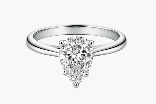 PEAR CUT SOLITAIRE MOISSANITE ENGAGEMENT RING (2 Carat)