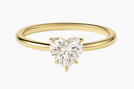 HEART CUT SOLITAIRE MOISSANITE ENGAGEMENT RING (1 Carat)