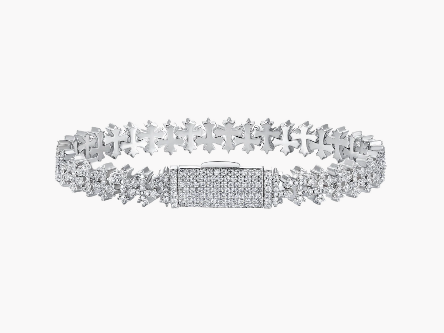 The Cross Moissanite Bracelet (8.5mm)