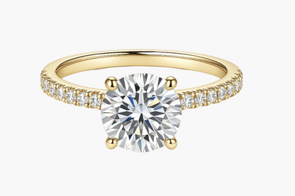 CLASSIC ROUND CUT SOLITAIRE MOISSANITE ENGAGEMENT RING (2 Carat)