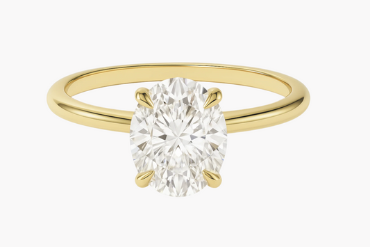 OVAL CUT SOLITAIRE MOISSANITE ENGAGEMENT RING
